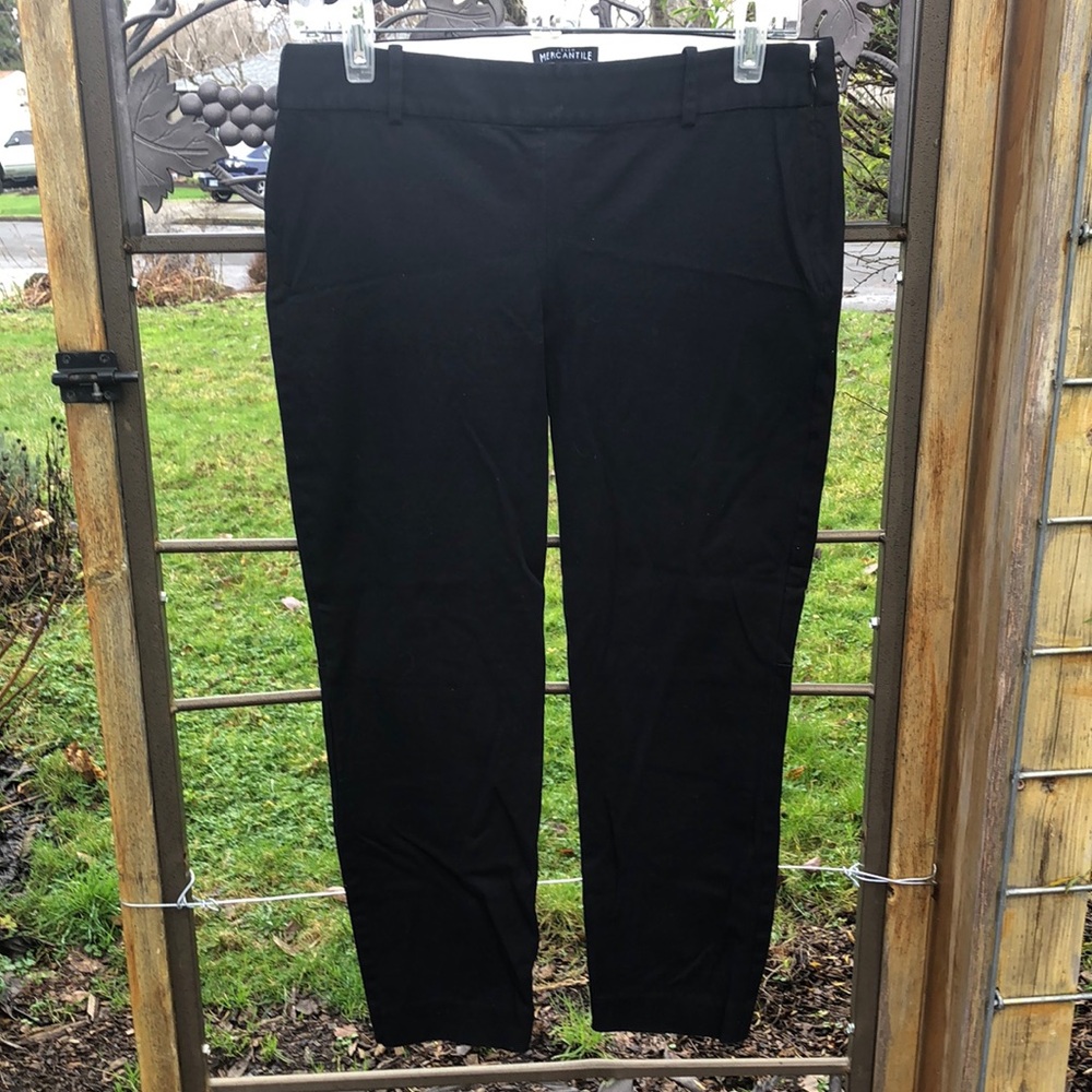J. Crew Mercantile black mostly cotton cropped pant  size 8